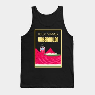 Hello Summer Watermelon Color 5 Tank Top